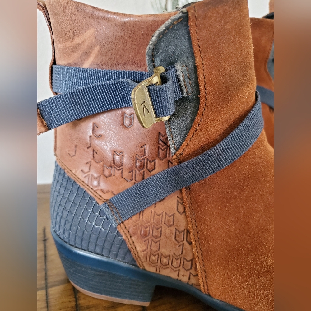 KEEN Morrison Mid Suede Leather Ankle Boots Brown Blue Like-New - Picture 12 of 15